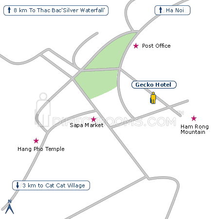 Gecko Hotel map