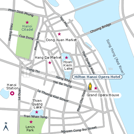 Hilton Hanoi Opera Hotel map